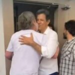 Zé de Abreu se encontra com Lula e carinho em Haddad chama a atenção (veja o vídeo)